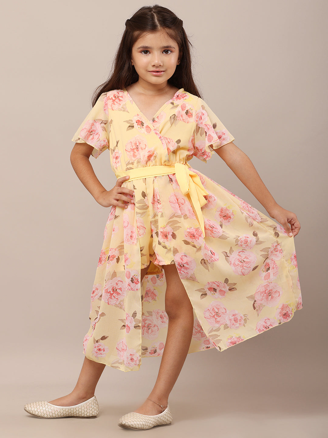 Korean Style Springtime Delight Floral Dress