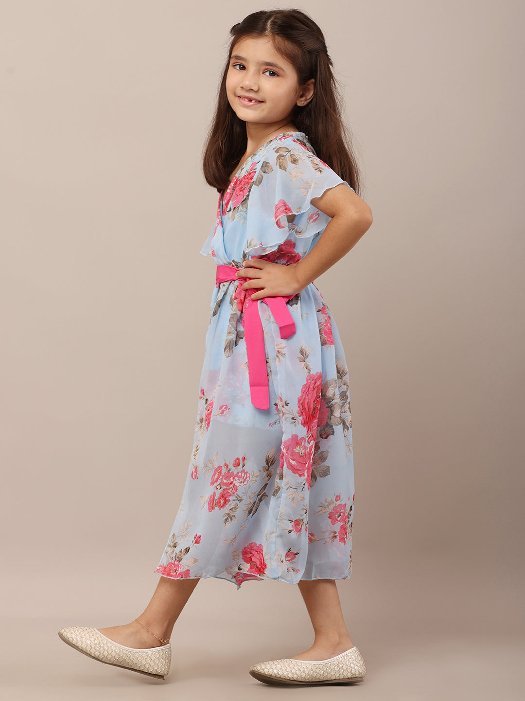 Korean Style Springtime Delight Floral Dress