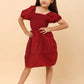 Scarlet Serenade: An Exquisite Smocked Dress