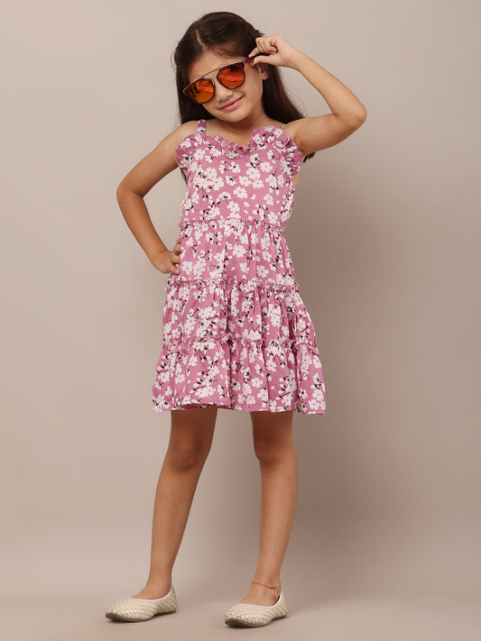 Wildflower Wonders: A Vibrant Floral Frock for Girls