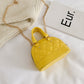 Branded look yellow handbags and cute handbags girl zip handbags