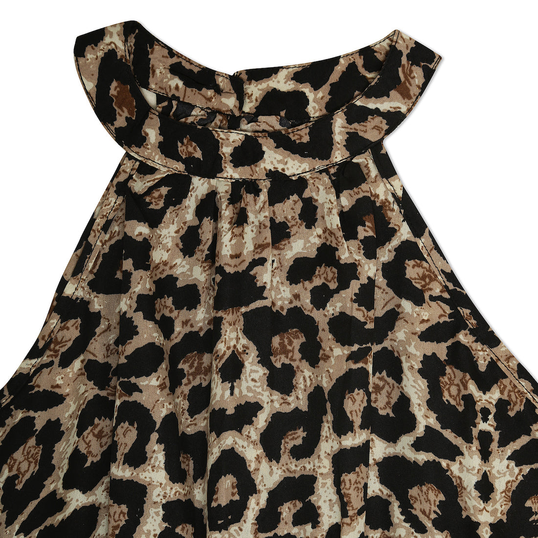 Roar into Summer: A Tiger-Print Frock for Little Girls