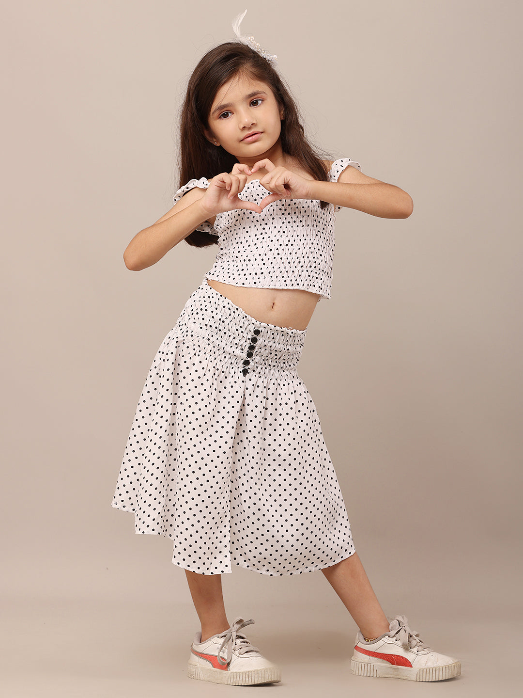 Vintage Vibes Polka Power Skirt & Top CoOrd Set