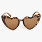 Heart sunglasses brown tiger print colour  kids 