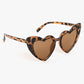 Heart sunglasses brown tiger print colour 