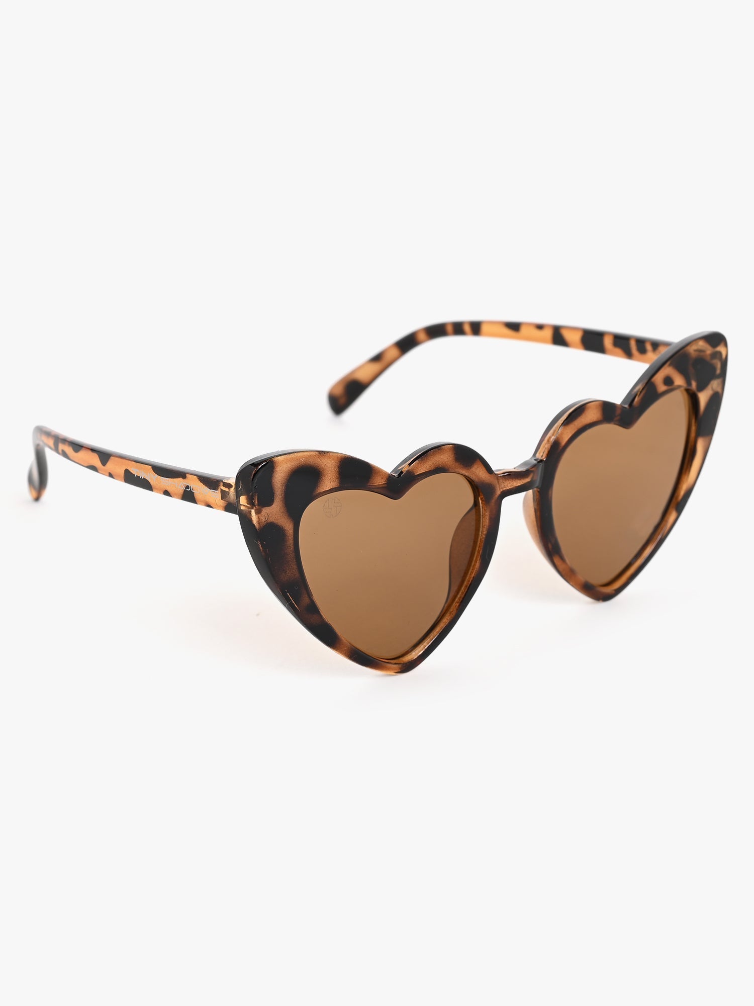 Heart sunglasses brown tiger print colour 