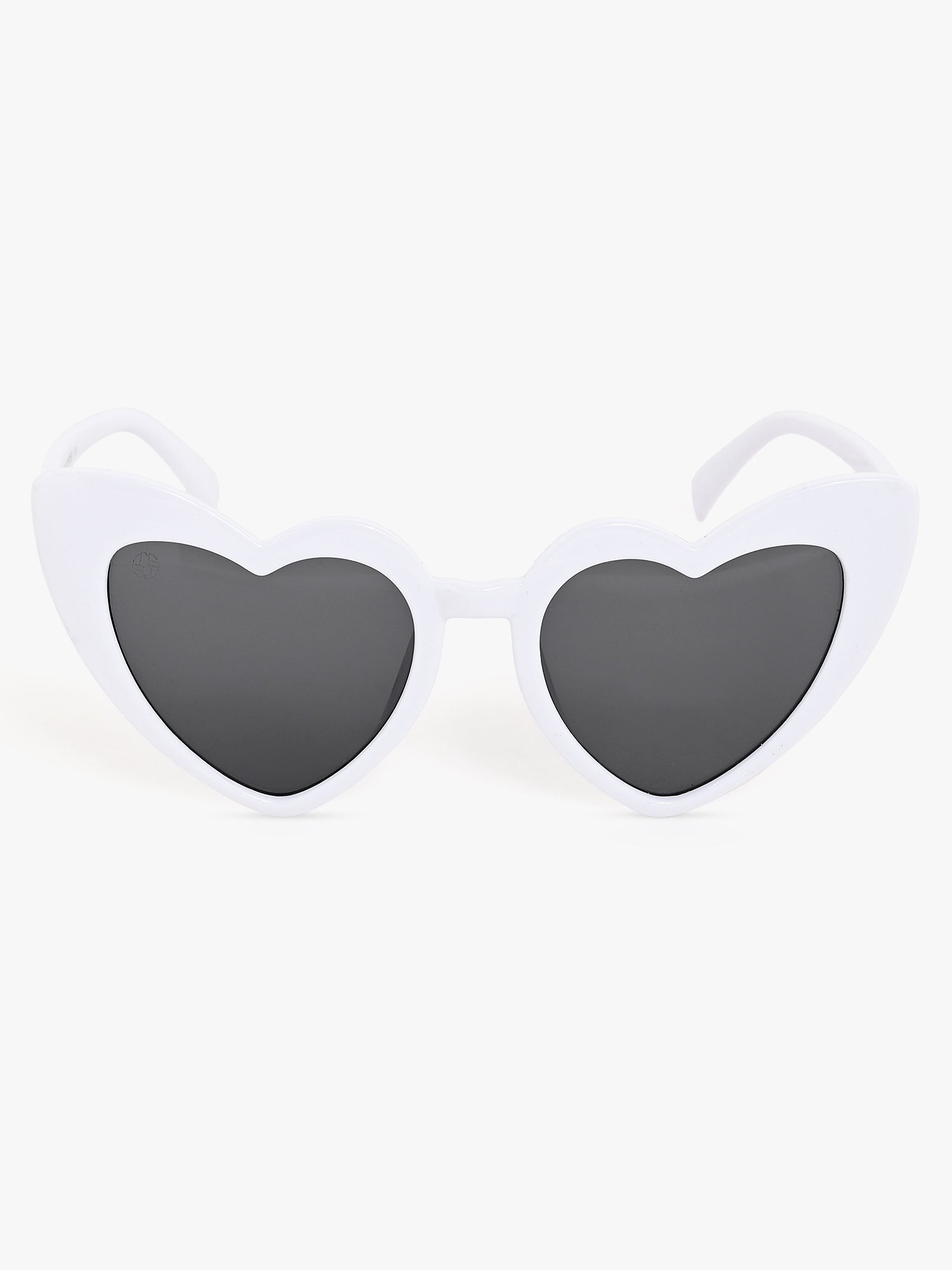 Heart sunglasses white  colour and black lans 