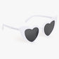 Heart sunglasses white colour and black lans kids sunglasses 