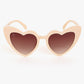 Heart sunglasses beige colour and brown lans 