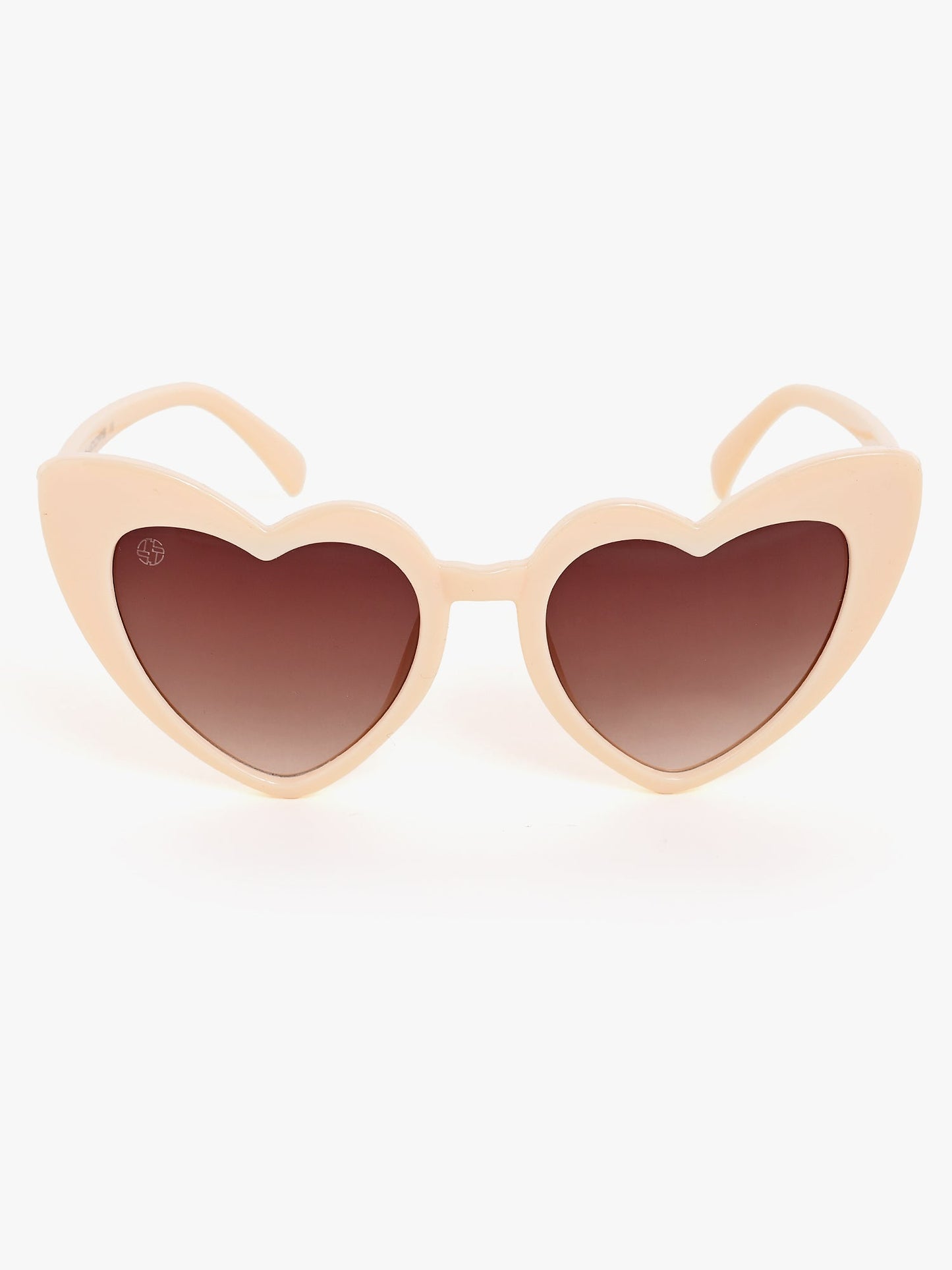 Heart sunglasses beige colour and brown lans 