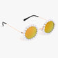 Pearl Round Sunglasses cute goggles and yellow lans colour 