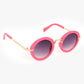 Round sunglasses pink goggles and metal sunglasses beautiful design