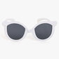 White cat eye sunglasses look and cute sunglasses black lans