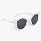 White cat eye sunglasses look and cute sunglasses black lans