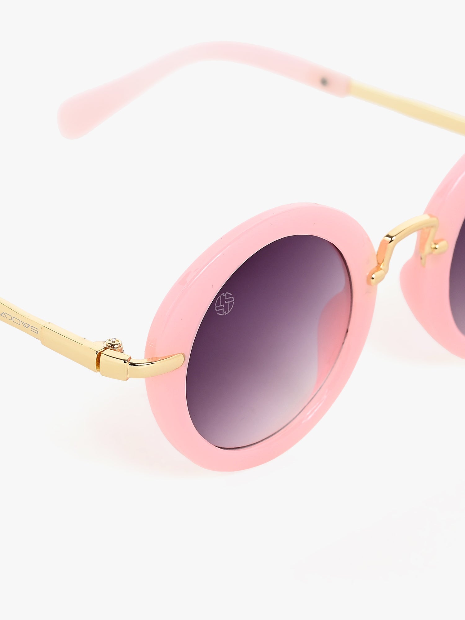 Round sunglasses pink goggles and metal sunglasses beautiful design