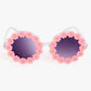 round floral frame sunglasses pink colour blue lans and beautiful design