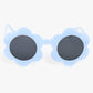 round flower frame sunglasses sea blue colour sunglasses and flower design  