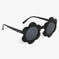 round flower frame goggles black colour sunglasses and beautiful design