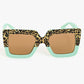 green Wayfarer sunglasses look kids sunglasses cute goggles tiger print