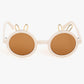 kids white colour sunglasses brown lans and cute sunglasses 