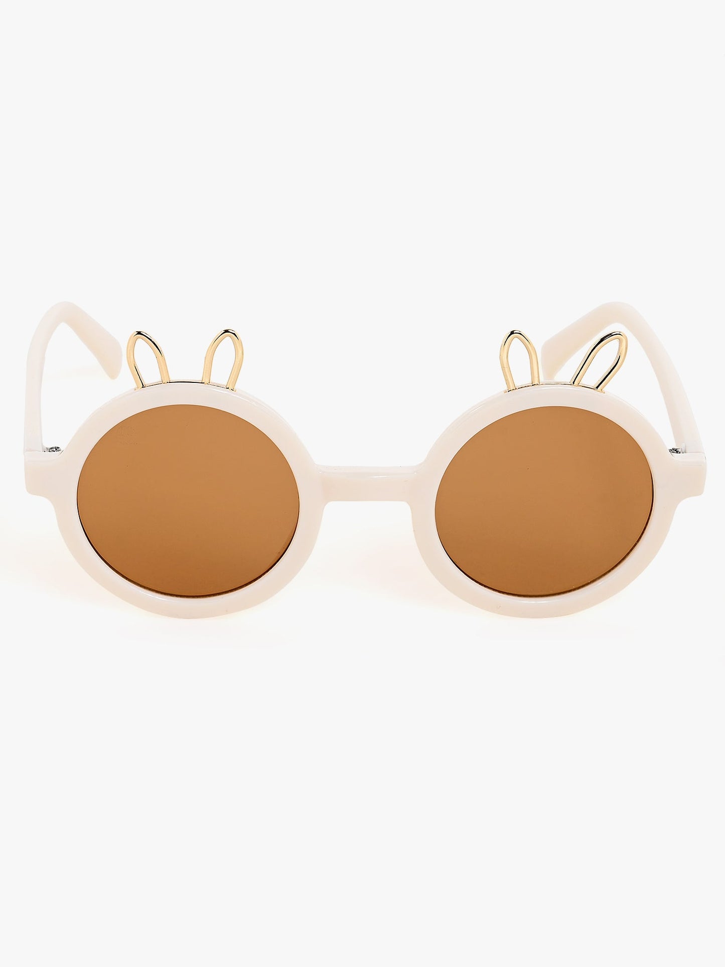 kids white colour sunglasses brown lans and cute sunglasses 