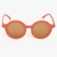 orange colour sunglasses brown lans and round sunglasses beautiful design