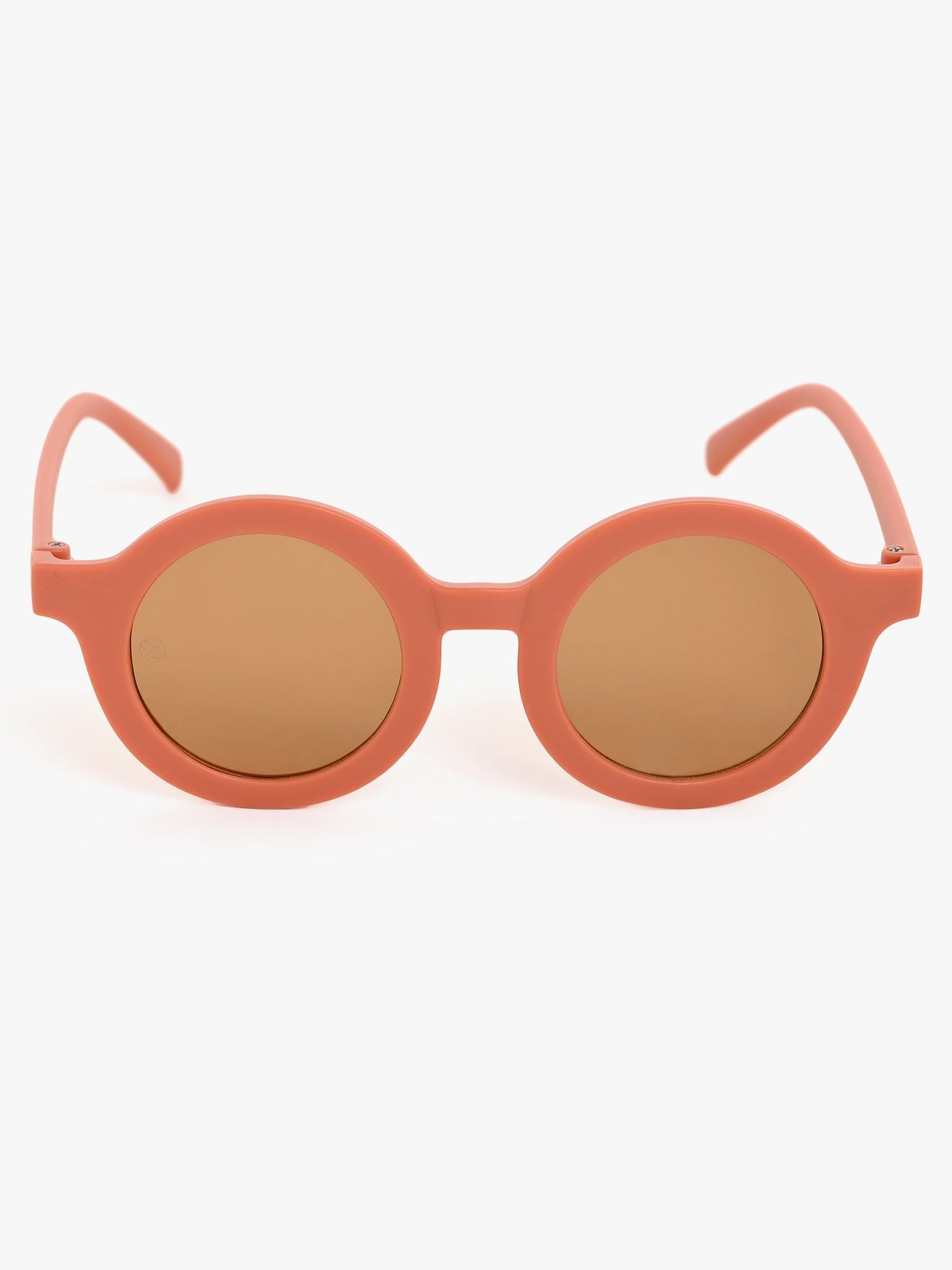 orange colour sunglasses brown lans and round sunglasses beautiful design