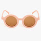 Pink colour sunglasses brown lans and round sunglasses beautiful design