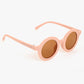 Pink colour sunglasses brown lans and round sunglasses beautiful design