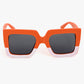 orange Wayfarer sunglasses look and kids goggles orange and white colour