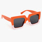 orange Wayfarer sunglasses look and kids goggles orange and white colour