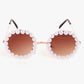 Pearl Round Sunglasses brown colour and brown lans 