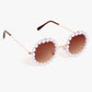 Pearl Round Sunglasses brown colour and brown lans kids look 