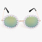 Pearl Round Sunglasses green colour goggles and cute sunglasses 