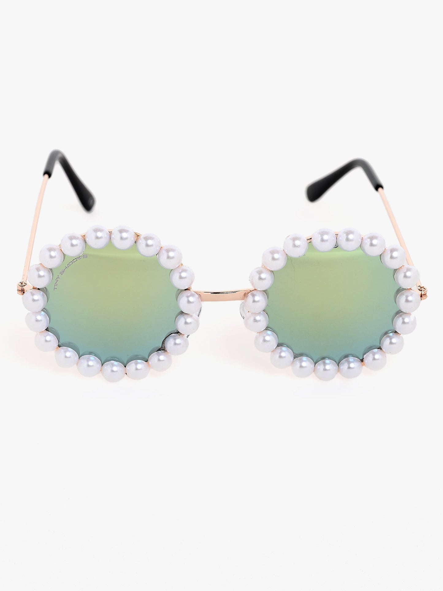 Pearl Round Sunglasses green colour goggles and cute sunglasses 