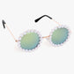 Pearl Round Sunglasses green colour goggles and cute sunglasses