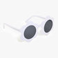 round flower frame sunglasses and white colour sunglasses beautiful design 