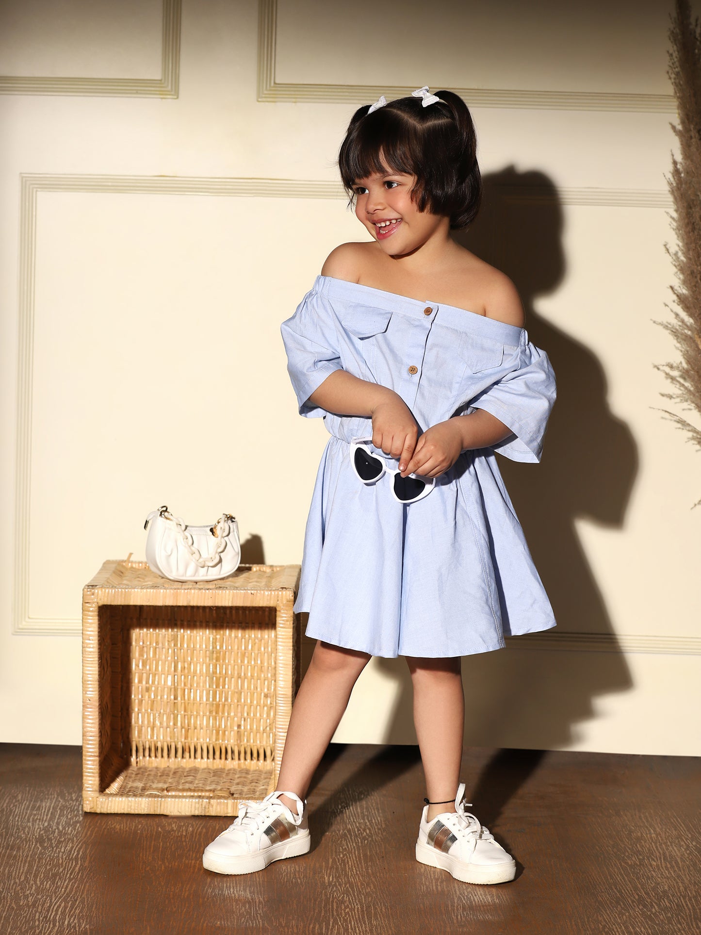 Denim Skirt top half sleeve and blue colour beautiful design 